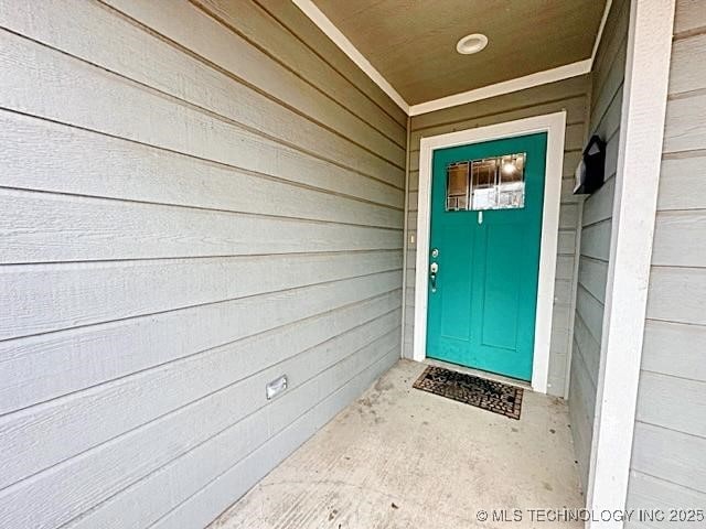 view of doorway to property