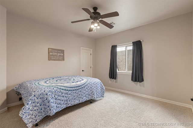11870 S Oswego Ave, Tulsa, OK 74137 - carpeted bedroom featuring baseboards and ceiling fan