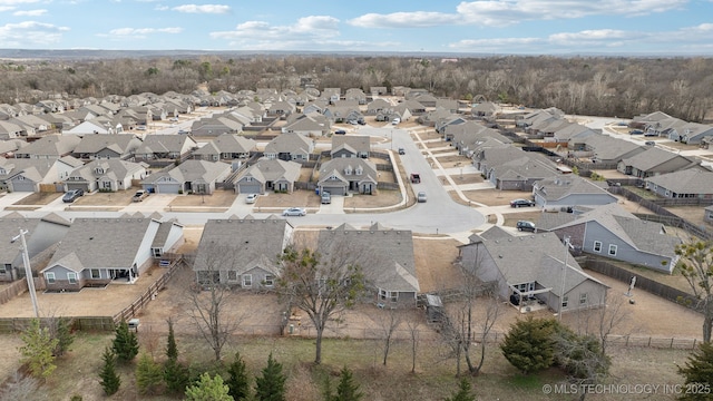 drone / aerial view with a residential view