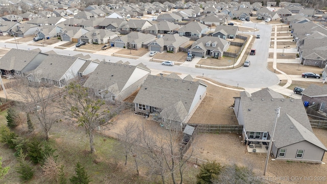 aerial view featuring a residential view