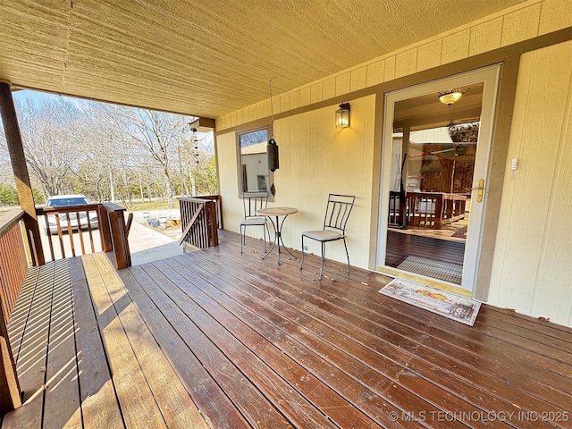 view of wooden deck