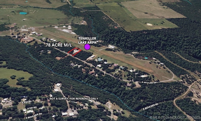 32432 S Skyline Dr, Cookson, OK 74427 - aerial map of property and surrounding area