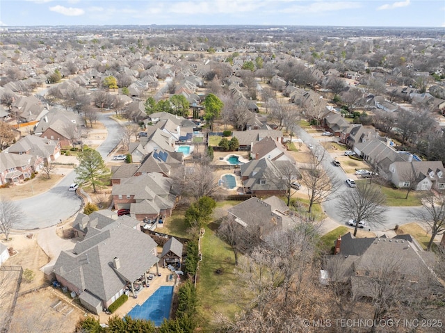 drone / aerial view featuring a residential view