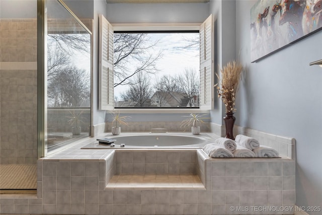 bathroom featuring a bath