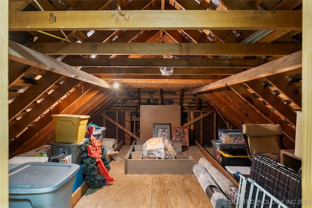 view of attic