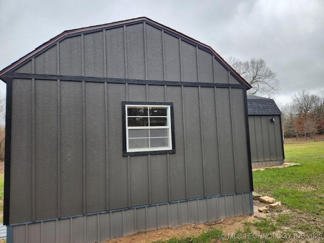 view of shed