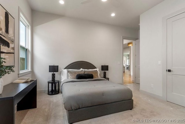 12030 S Vandalia Ave, Tulsa, OK 74137 - bedroom with light carpet and recessed lighting