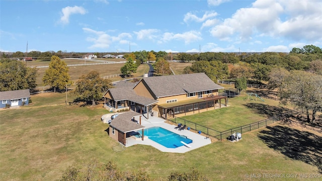 birds eye view of property