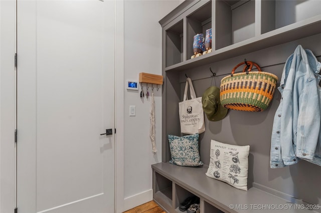 mudroom with baseboards