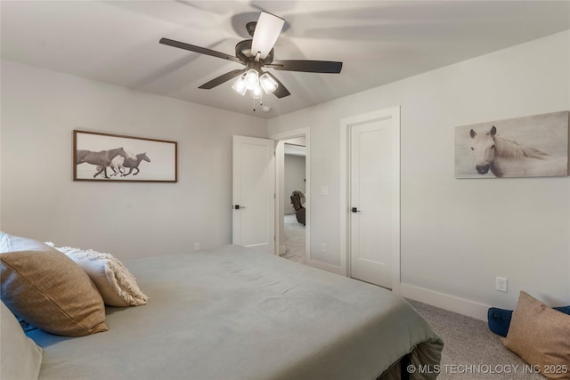 2715 E 136th St S, Bixby, OK 74008 - bedroom featuring carpet floors and a ceiling fan