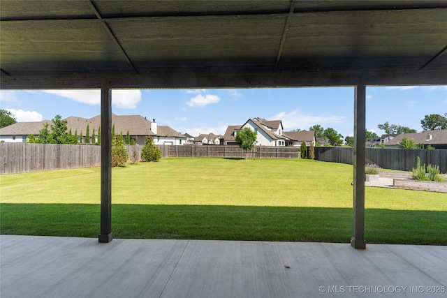 2715 E 136th St S, Bixby, OK 74008 - fenced backyard featuring a patio and a residential view