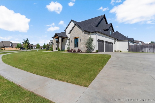 2715 E 136th St S, Bixby, OK 74008 - view of front of home featuring stone siding, driveway, an attached garage, and roof with shingles