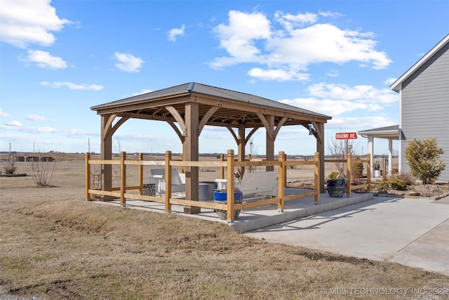 surrounding community with a gazebo