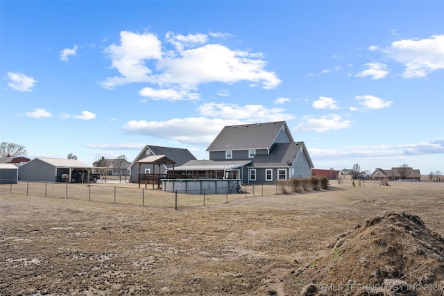 exterior space featuring fence