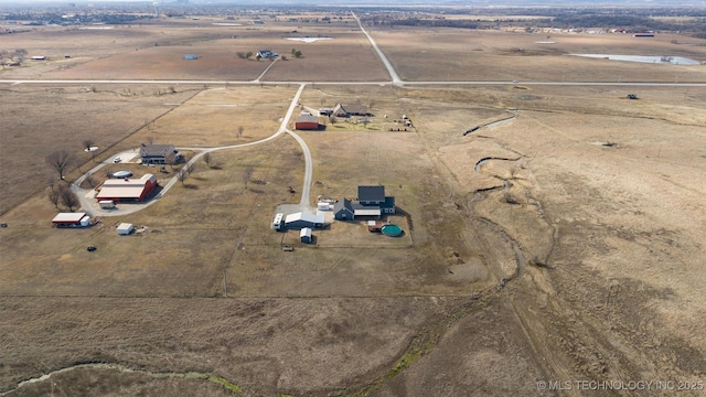 bird's eye view featuring a rural view