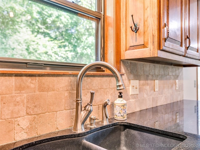 8934 S 41st W Ave, Tulsa, OK 74132 - kitchen view of tasteful backsplash and a sink