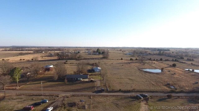 bird's eye view featuring a rural view