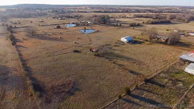 aerial view featuring a rural view