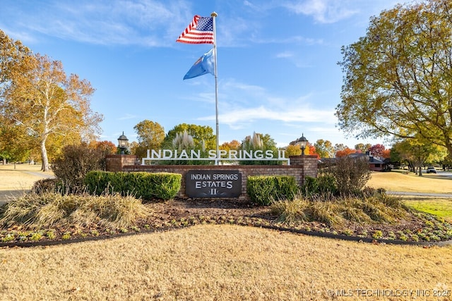 view of community sign