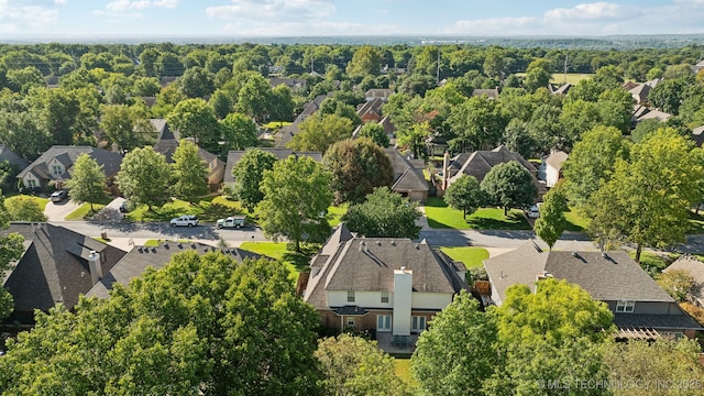 bird's eye view featuring a residential view