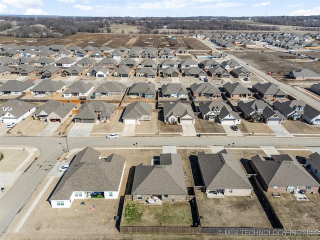 drone / aerial view with a residential view