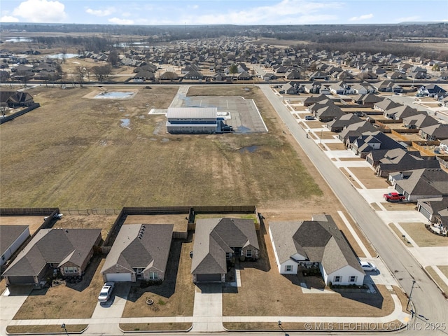 drone / aerial view with a residential view