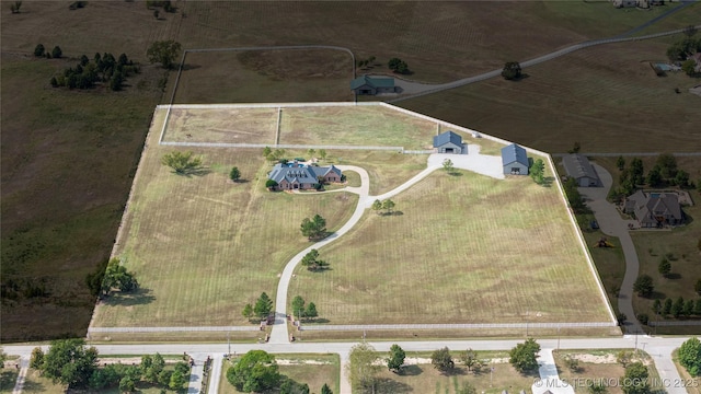 aerial view featuring a rural view