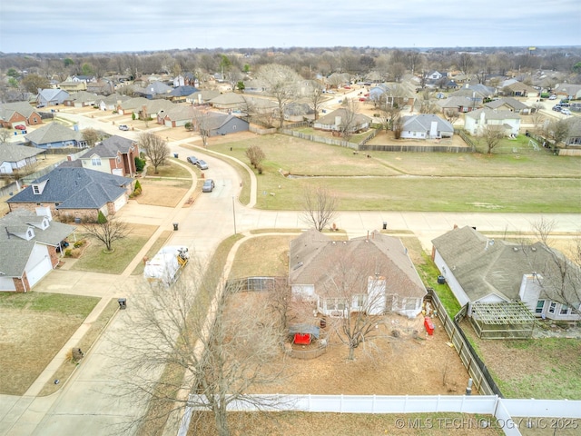 drone / aerial view with a residential view