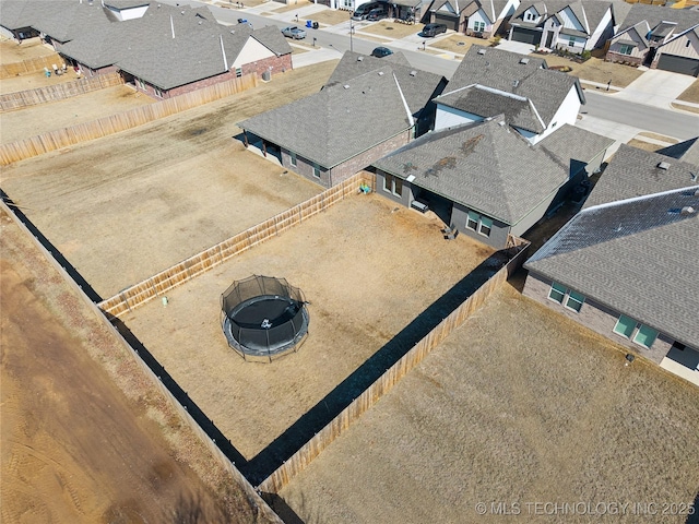 drone / aerial view with a residential view