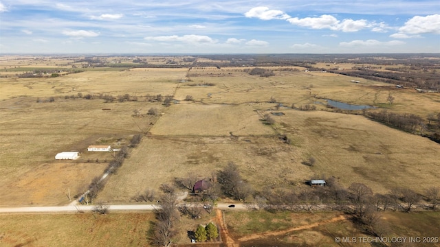 drone / aerial view featuring a rural view