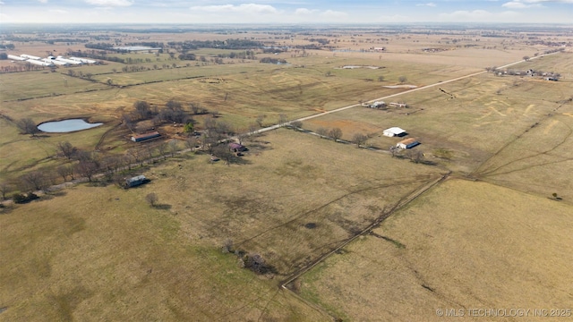 drone / aerial view featuring a rural view