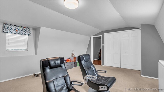 36953 US Highway 70, Bennington, OK 74723 - office featuring vaulted ceiling, carpet, and baseboards