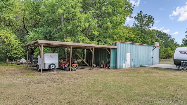 36953 US Highway 70, Bennington, OK 74723 - view of vehicle parking featuring a detached carport