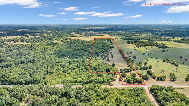 36953 US Highway 70, Bennington, OK 74723 - view of property location featuring property boundaries highlighted and a heavily wooded area