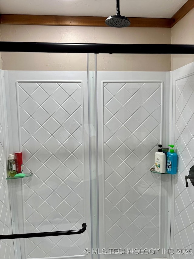 details with a shower stall