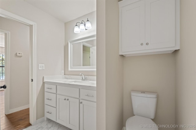 16306 N Javine Hill Rd, Skiatook, OK 74070 - bathroom with vanity and marble finish floors