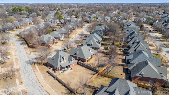 drone / aerial view with a residential view