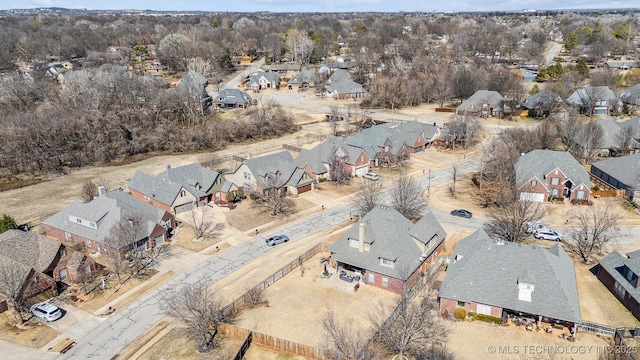 aerial view featuring a residential view