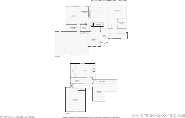 1474 S 271st W Ave, Sand Springs, OK 74063 - floor plan