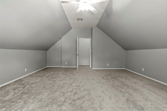 1474 S 271st W Ave, Sand Springs, OK 74063 - additional living space featuring ceiling fan, carpet, and lofted ceiling