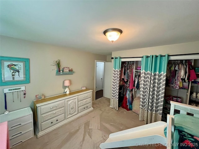 bedroom featuring multiple closets