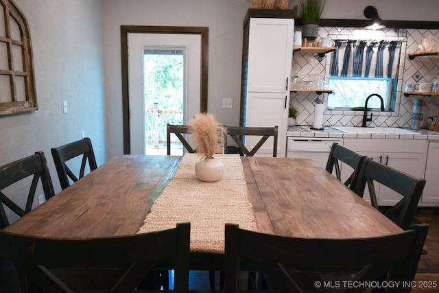 view of dining area