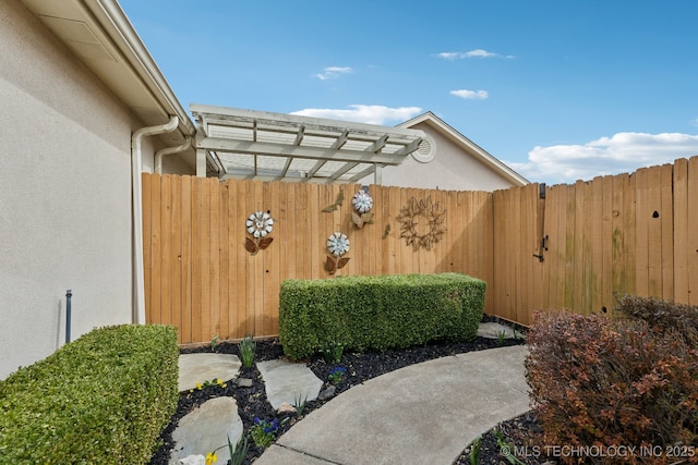 view of patio / terrace with fence