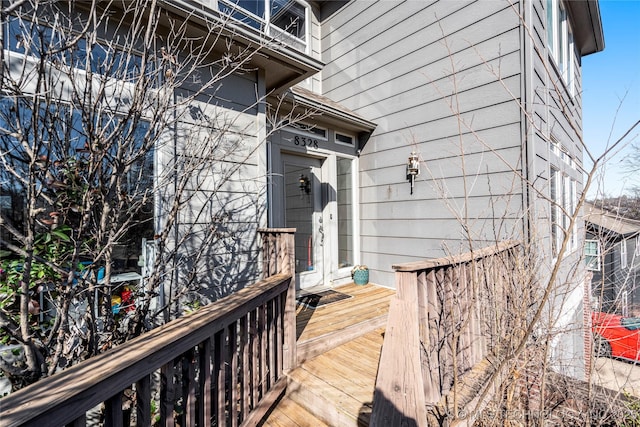 view of doorway to property