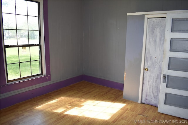 empty room featuring light wood-style floors