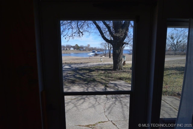 details with a water view
