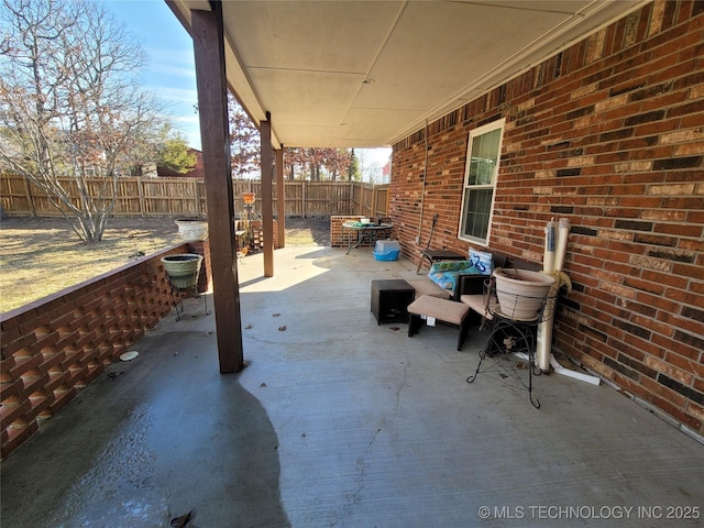 view of patio / terrace with fence private yard