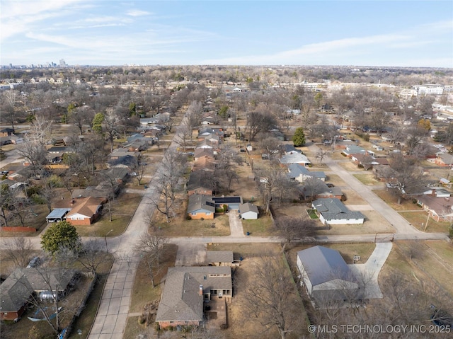 drone / aerial view with a residential view