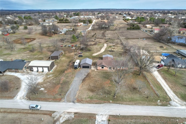 aerial view with a residential view