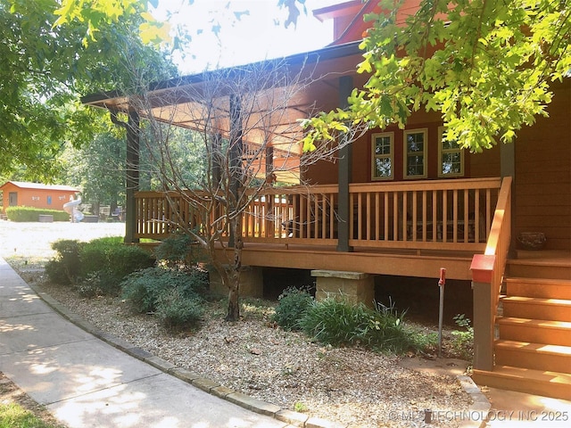 view of wooden deck